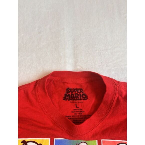 Super Mario Red Short Sleeve Shirt Peach Luigi Yoshi Men's Large * - Picture 3 of 6